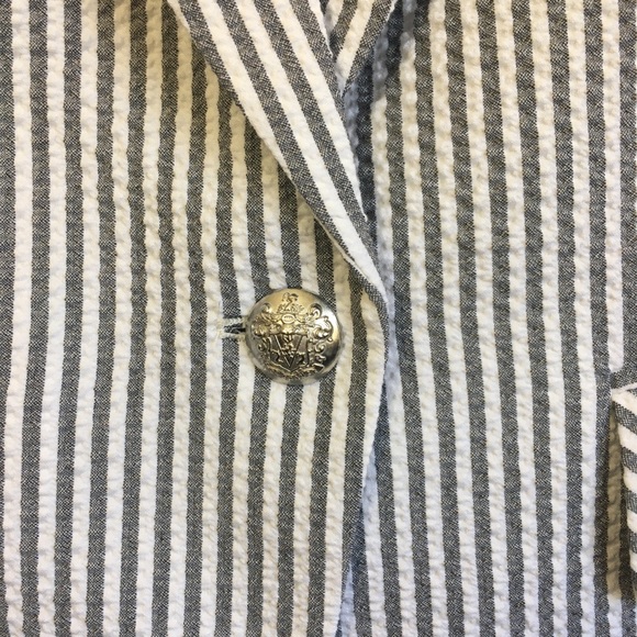 Veronica Beard Striped Seersucker Blazer - Picture 7 of 14